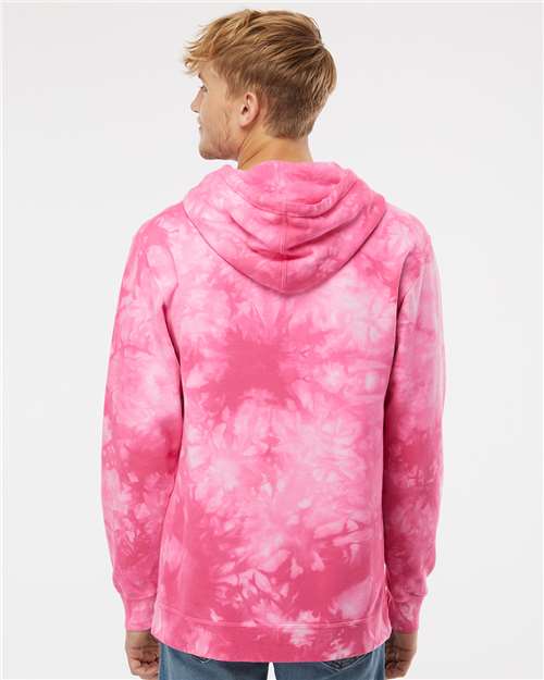 Independent Trading Co. PRM4500TD Unisex Midweight Tie-Dyed Hooded Sweatshirt in 