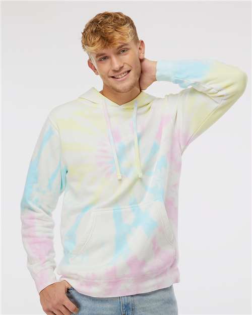 Independent Trading Co. PRM4500TD Unisex Midweight Tie-Dyed Hooded Sweatshirt in 