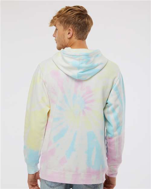 Independent Trading Co. PRM4500TD Unisex Midweight Tie-Dyed Hooded Sweatshirt in 