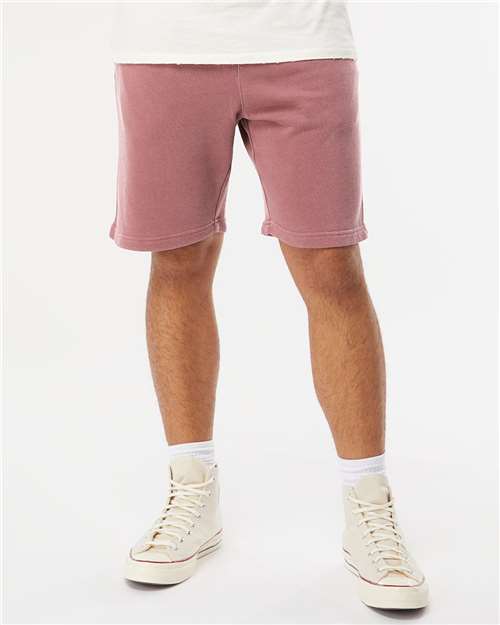 Independent Trading Co. PRM50STPD Unisex Pigment-Dyed Fleece Shorts in 
