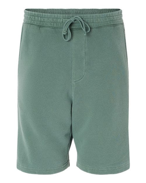Independent Trading Co. PRM50STPD Unisex Pigment-Dyed Fleece Shorts in Pigment Alpine Green
