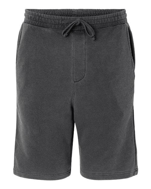 Independent Trading Co. PRM50STPD Unisex Pigment-Dyed Fleece Shorts in Pigment Black