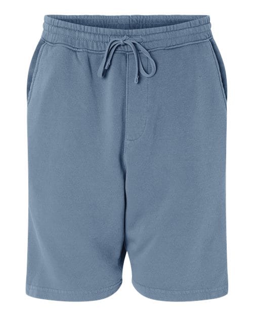 Independent Trading Co. PRM50STPD Unisex Pigment-Dyed Fleece Shorts in Pigment Slate Blue