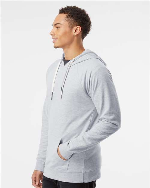 Independent Trading Co. SS1000 Unisex Icon Lightweight Loopback Terry Hooded Sweatshirt in Athletic Heather