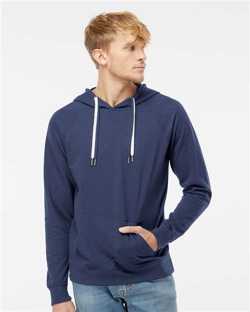 Independent Trading Co. SS1000 Unisex Icon Lightweight Loopback Terry Hooded Sweatshirt in Indigo