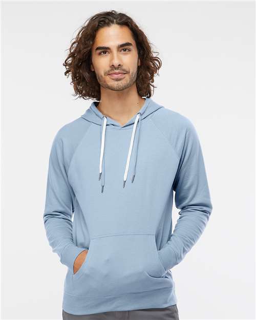 Independent Trading Co. SS1000 Unisex Icon Lightweight Loopback Terry Hooded Sweatshirt in Misty Blue