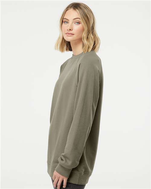 Independent Trading Co. SS1000C Unisex Icon Lightweight Loopback Terry Crewneck Sweatshirt in 