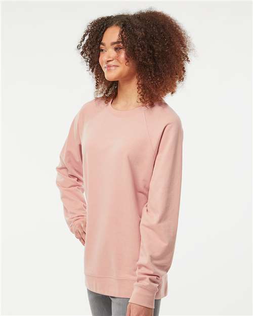 Independent Trading Co. SS1000C Unisex Icon Lightweight Loopback Terry Crewneck Sweatshirt in 