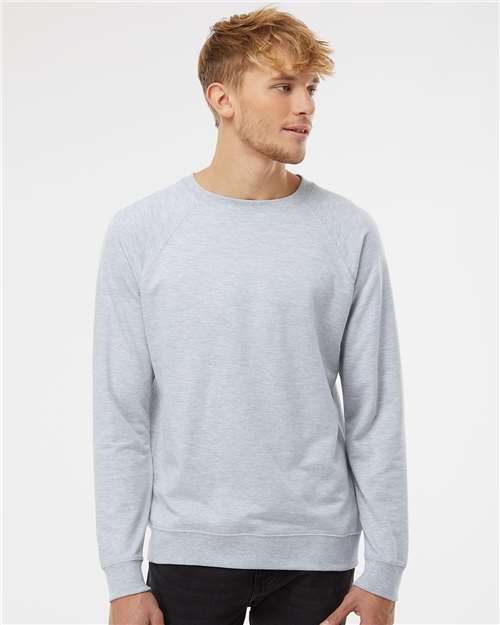 Independent Trading Co. SS1000C Unisex Icon Lightweight Loopback Terry Crewneck Sweatshirt in Athletic Heather
