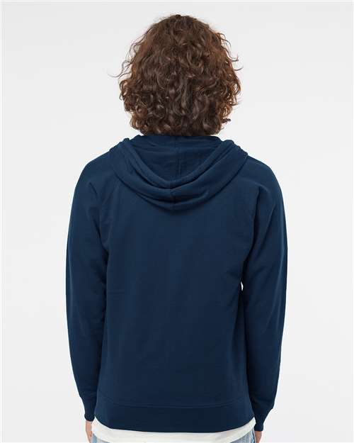 Independent Trading Co. SS1000Z-Unisex Icon Lightweight Loopback Terry Full-Zip Hooded Sweatshirt in 