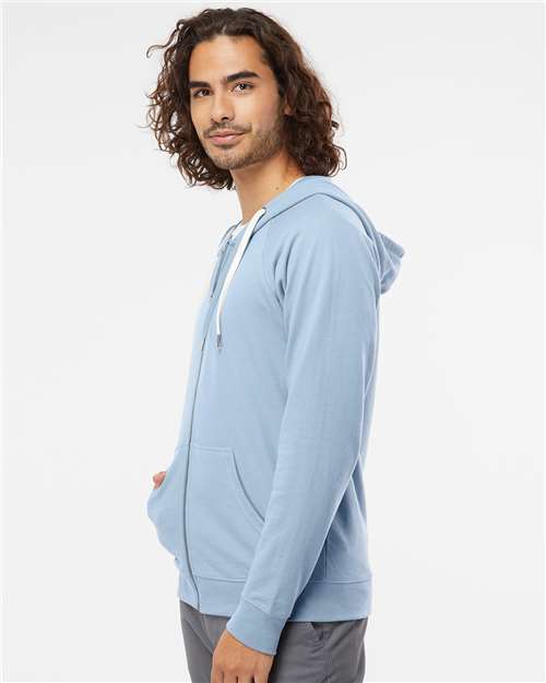 Independent Trading Co. SS1000Z-Unisex Icon Lightweight Loopback Terry Full-Zip Hooded Sweatshirt in 