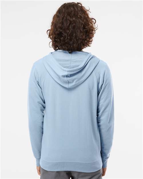 Independent Trading Co. SS1000Z-Unisex Icon Lightweight Loopback Terry Full-Zip Hooded Sweatshirt in 