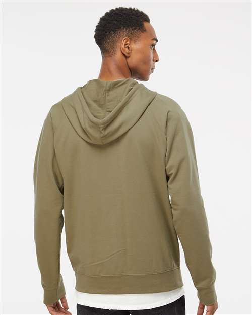 Independent Trading Co. SS1000Z-Unisex Icon Lightweight Loopback Terry Full-Zip Hooded Sweatshirt in 