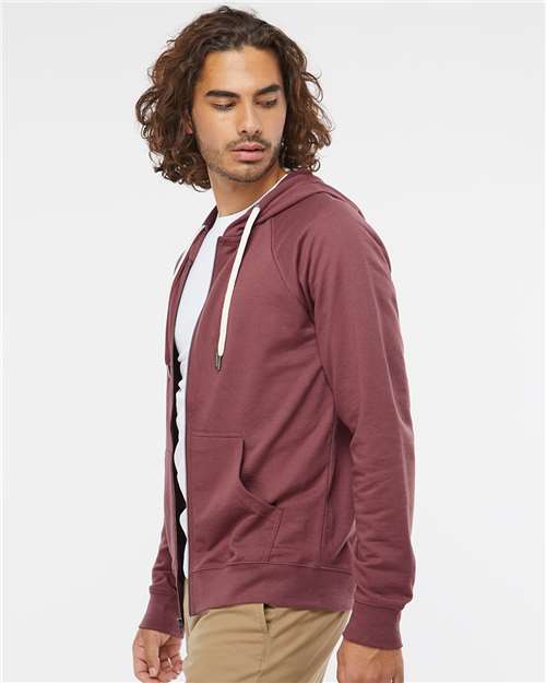 Independent Trading Co. SS1000Z-Unisex Icon Lightweight Loopback Terry Full-Zip Hooded Sweatshirt in 