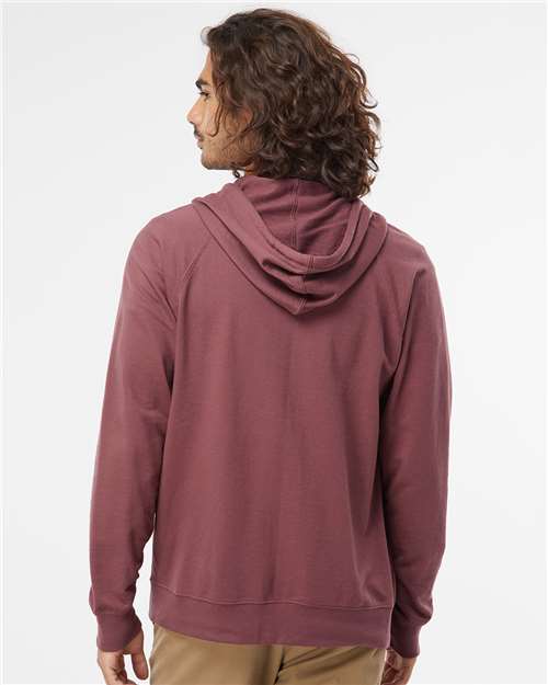 Independent Trading Co. SS1000Z-Unisex Icon Lightweight Loopback Terry Full-Zip Hooded Sweatshirt in 