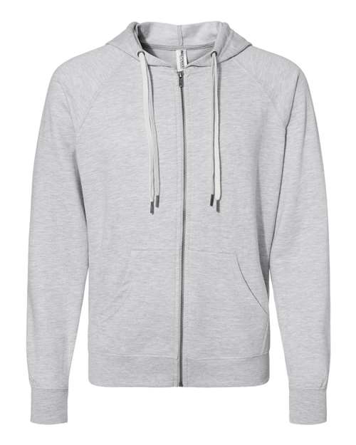 Independent Trading Co. SS1000Z-Unisex Icon Lightweight Loopback Terry Full-Zip Hooded Sweatshirt in Athletic Heather