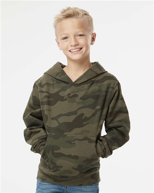 Independent Trading Co. SS4001Y-Youth Midweight Hooded Sweatshirt in 