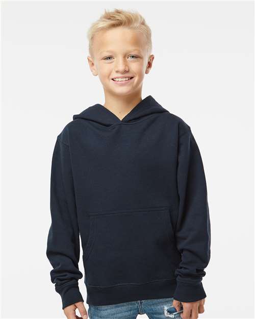 Independent Trading Co. SS4001Y-Youth Midweight Hooded Sweatshirt in Classic Navy