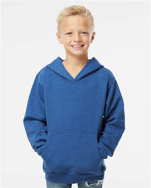 Independent Trading Co. SS4001Y-Youth Midweight Hooded Sweatshirt in Royal Heather