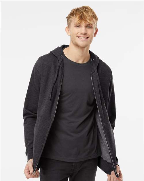 Independent Trading Co. SS4500Z-Unisex Midweight Full-Zip Hooded Sweatshirt in Charcoal Heather