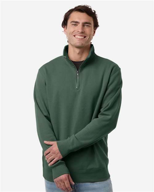 Independent Trading Co. SS4600QZ-Unisex Midweight Quarter-Zip Pullover in Alpine Green