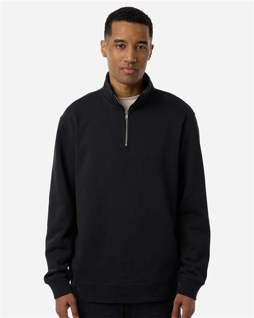 Independent Trading Co. SS4600QZ-Unisex Midweight Quarter-Zip Pullover in Black