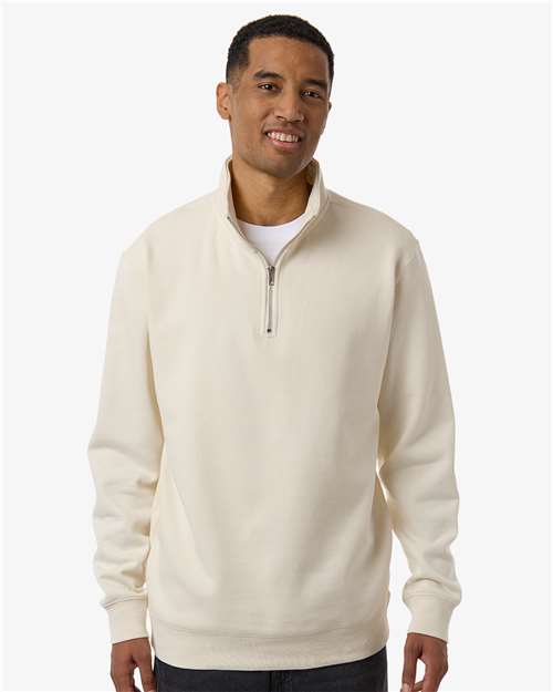 Independent Trading Co. SS4600QZ-Unisex Midweight Quarter-Zip Pullover in Bone