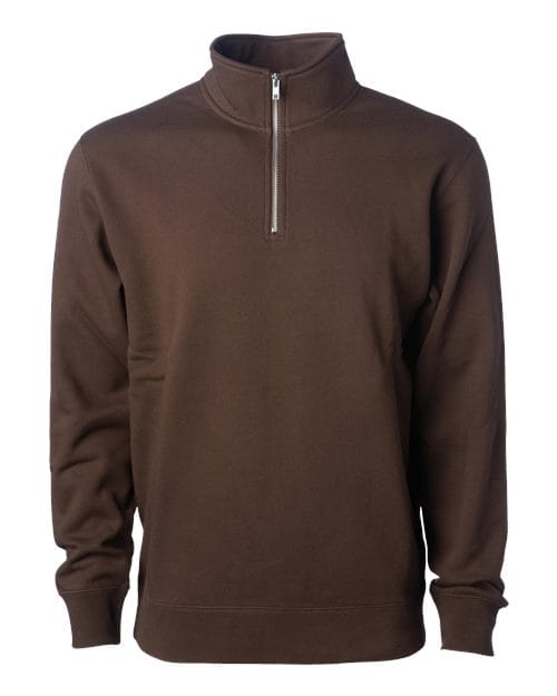 Independent Trading Co. SS4600QZ-Unisex Midweight Quarter-Zip Pullover in Brown