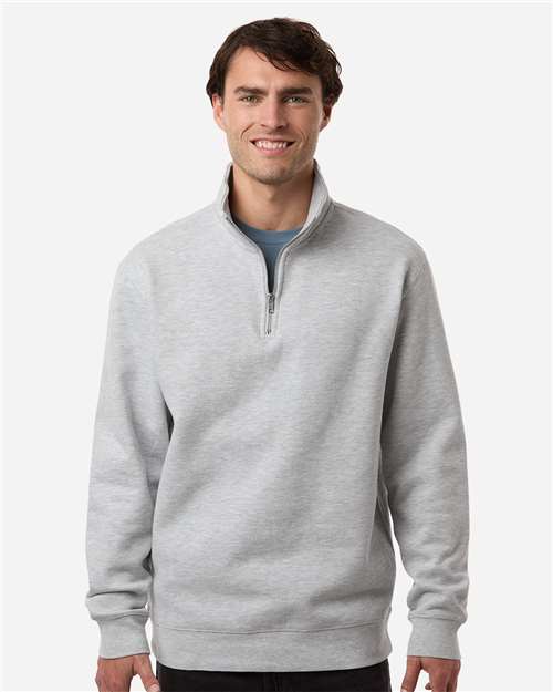 Independent Trading Co. SS4600QZ-Unisex Midweight Quarter-Zip Pullover in Grey Heather