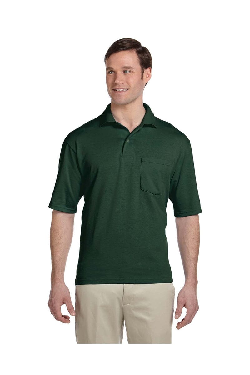JERZEES 436P: SpotShield Jersey Wholesale Polo T Shirt in Forest Green