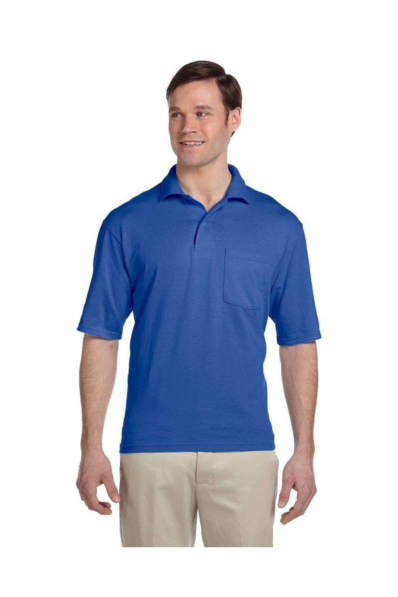 JERZEES 436P: SpotShield Jersey Wholesale Polo T Shirt in Royal