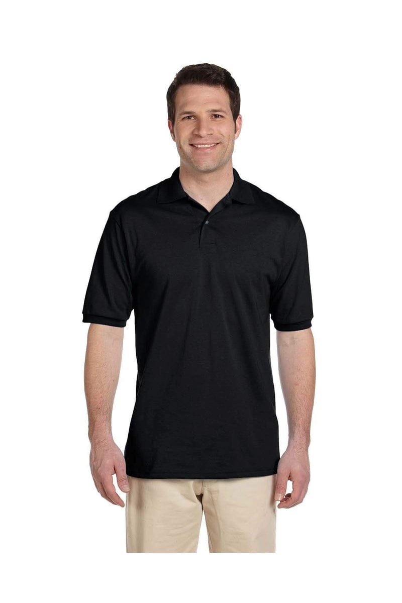 JERZEES 437: SpotShield Jersey Knit Sport Shirt in Black