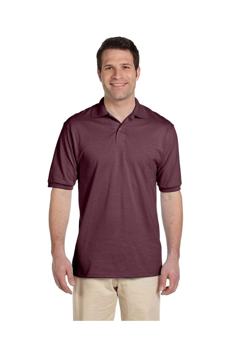 JERZEES 437: SpotShield Jersey Knit Sport Shirt in Maroon