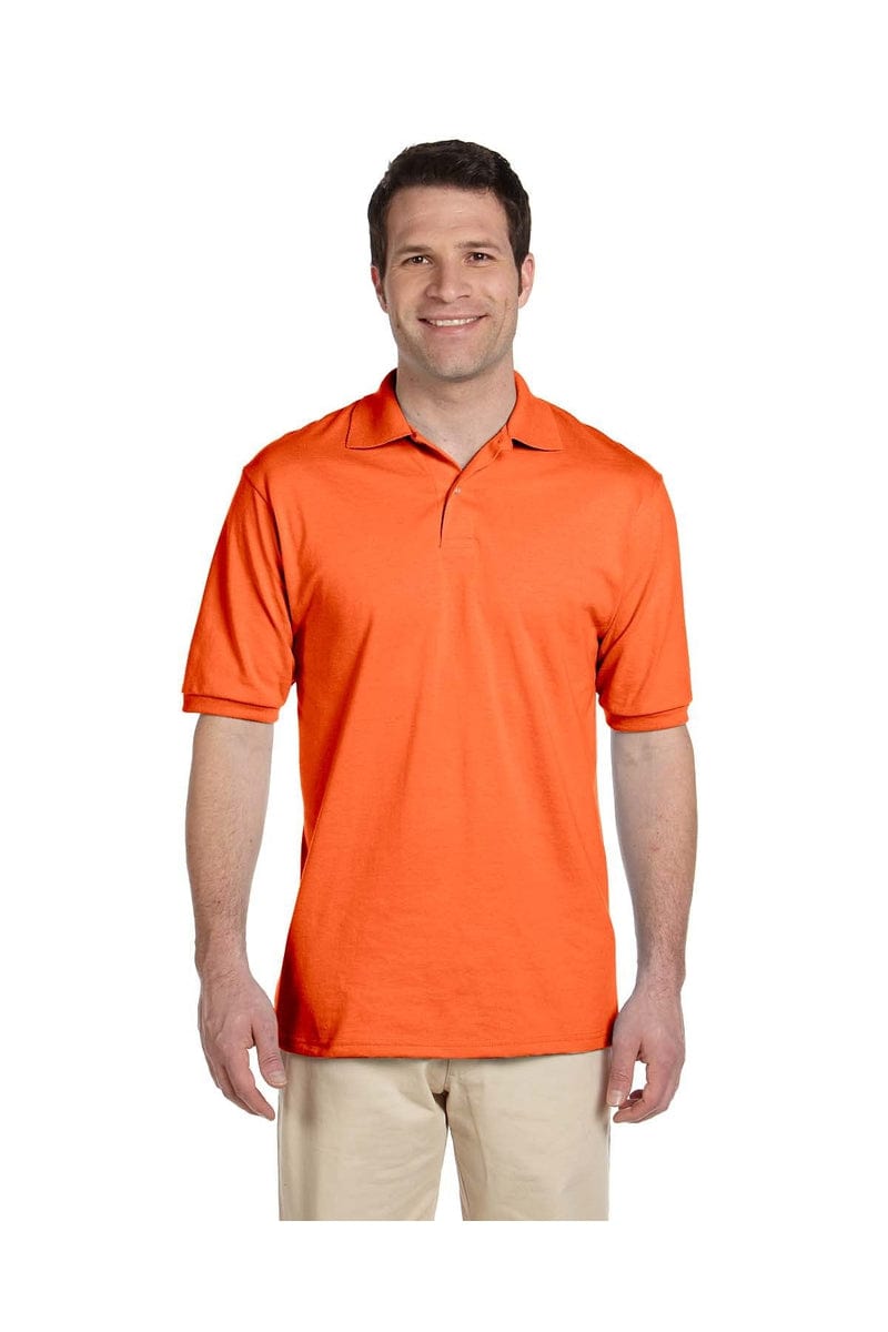 JERZEES 437: SpotShield Jersey Knit Sport Shirt in Safety Orange