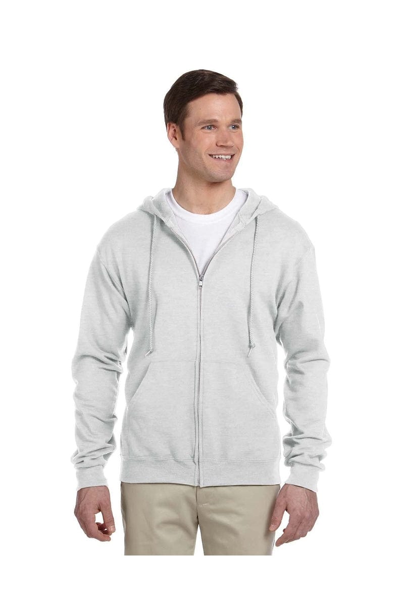 JERZEES 993: NuBlend Full-Zip Hooded Sweatshirt in Ash