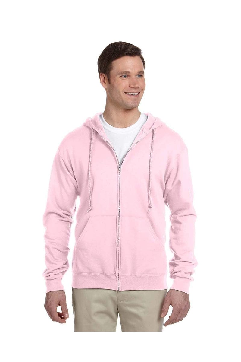 JERZEES 993: NuBlend Full-Zip Hooded Sweatshirt in Classic Pink