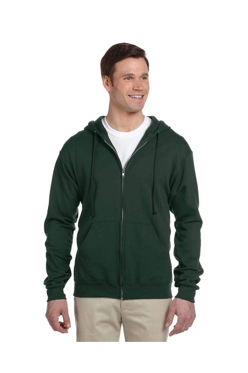 JERZEES 993: NuBlend Full-Zip Hooded Sweatshirt in Forest Green