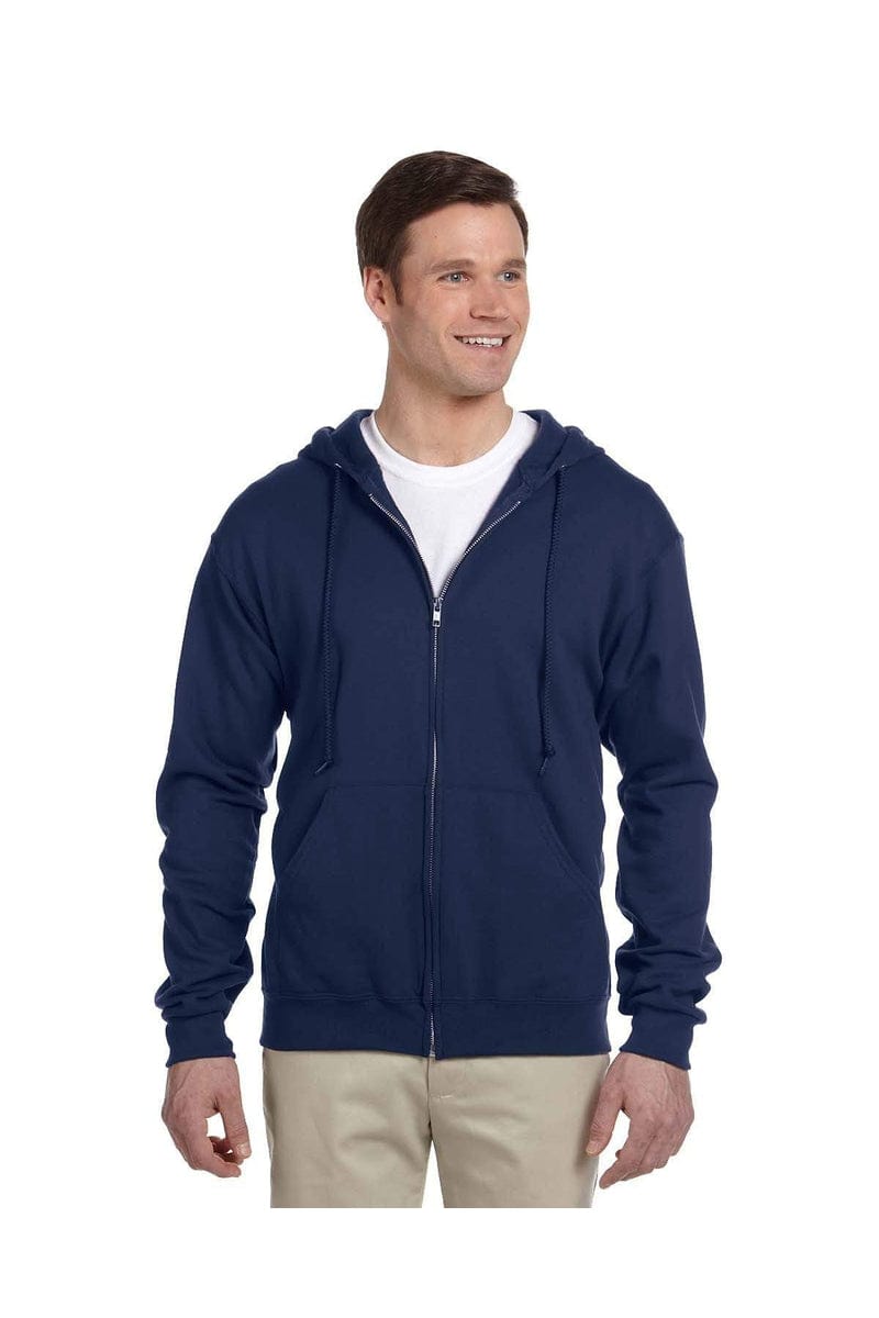 JERZEES 993: NuBlend Full-Zip Hooded Sweatshirt in J Navy