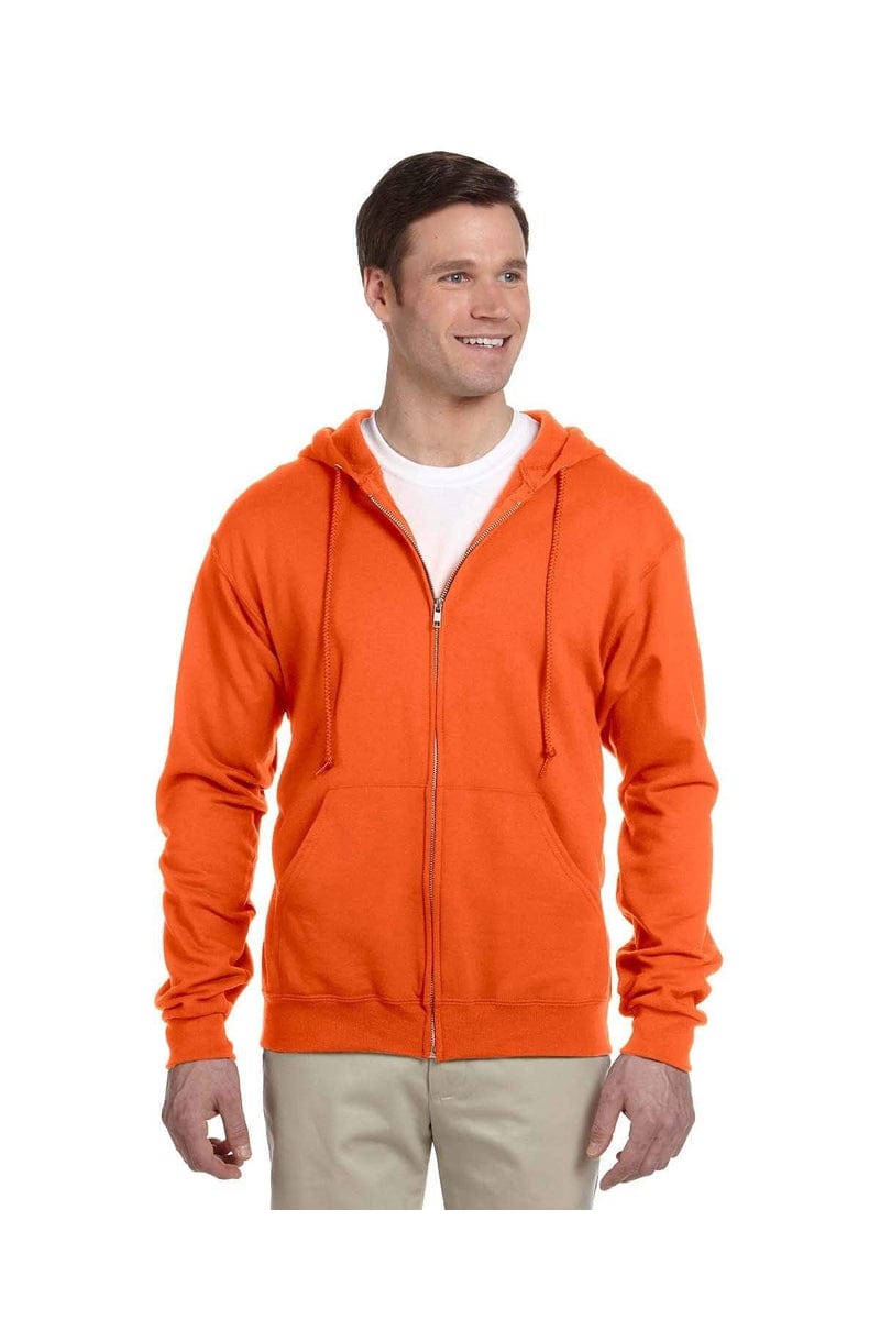 JERZEES 993: NuBlend Full-Zip Hooded Sweatshirt in Safety Orange