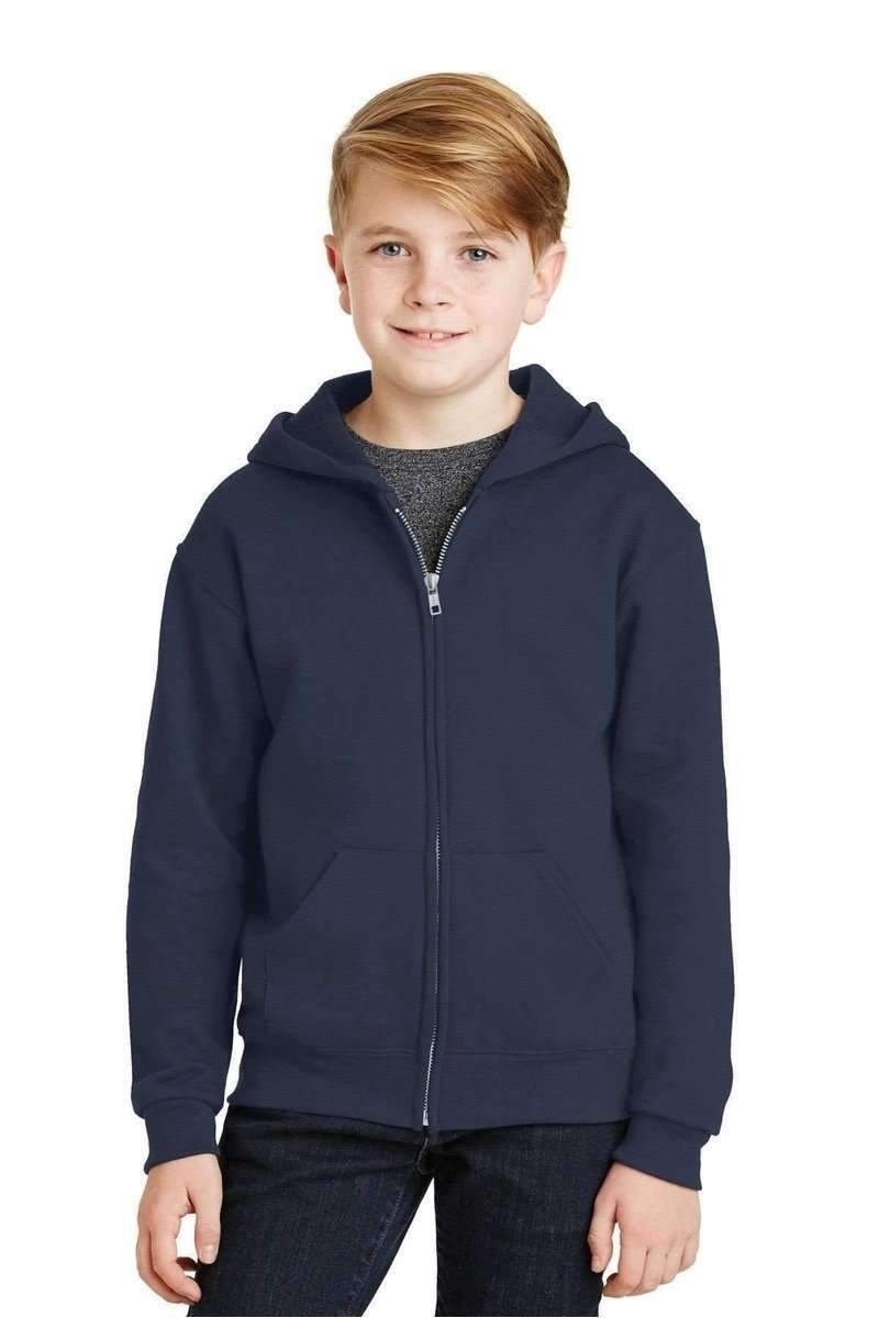 JERZEES 993B: Youth Wholesale Full-Zip Hooded Sweatshirt