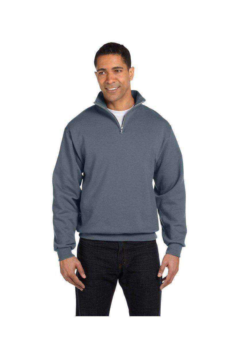 JERZEES 995M: Quarter Zip Sweatshirt in Charcoal Heather