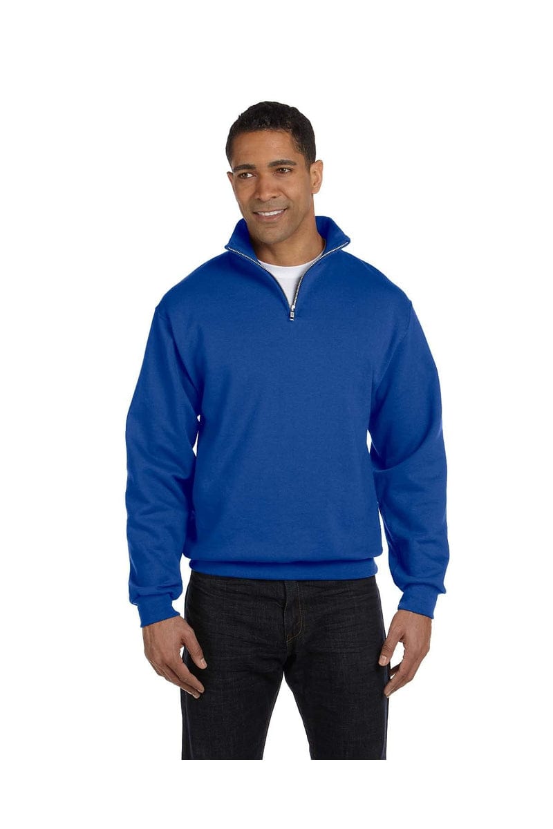 JERZEES 995M: Quarter Zip Sweatshirt in Royal