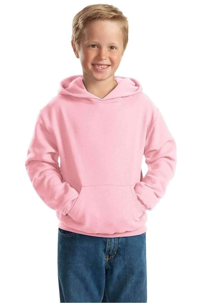 JERZEES 996Y: Youth NuBlend Pullover Hooded Sweatshirt in Classic Pink
