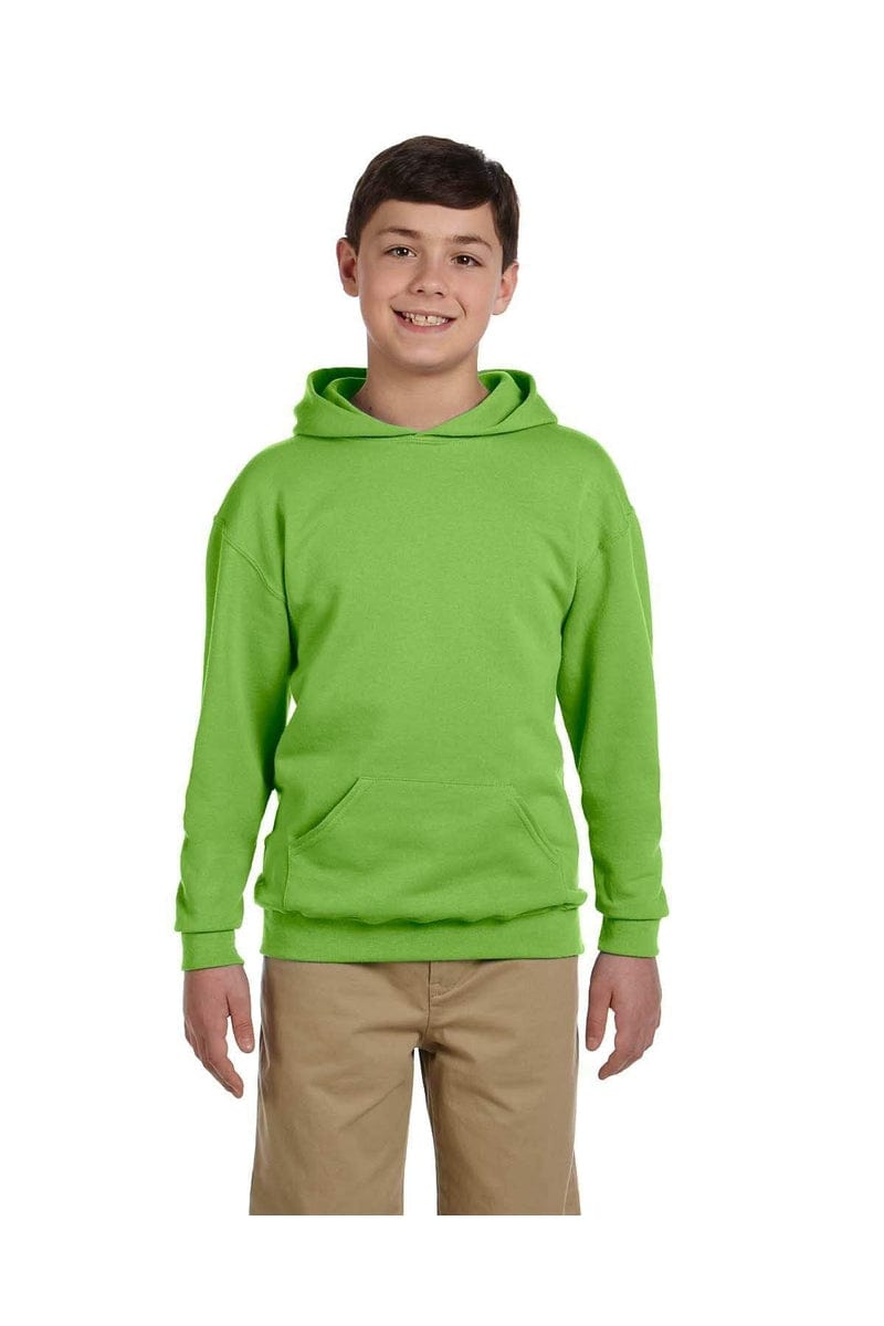 JERZEES 996Y: Youth NuBlend Pullover Hooded Sweatshirt in Kiwi