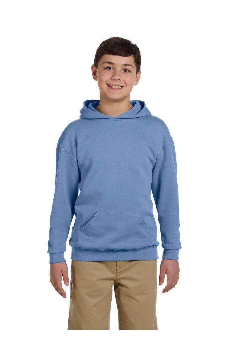 JERZEES 996Y: Youth NuBlend Pullover Hooded Sweatshirt in Light Blue