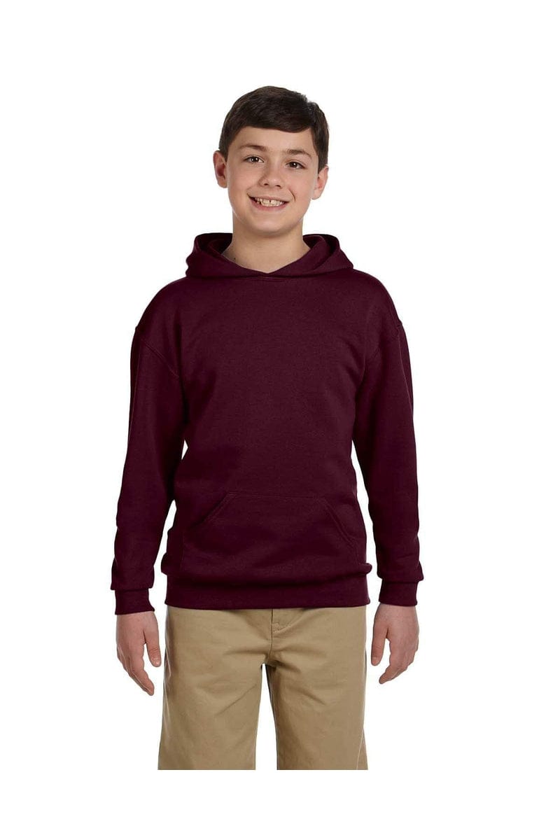 JERZEES 996Y: Youth NuBlend Pullover Hooded Sweatshirt in Maroon