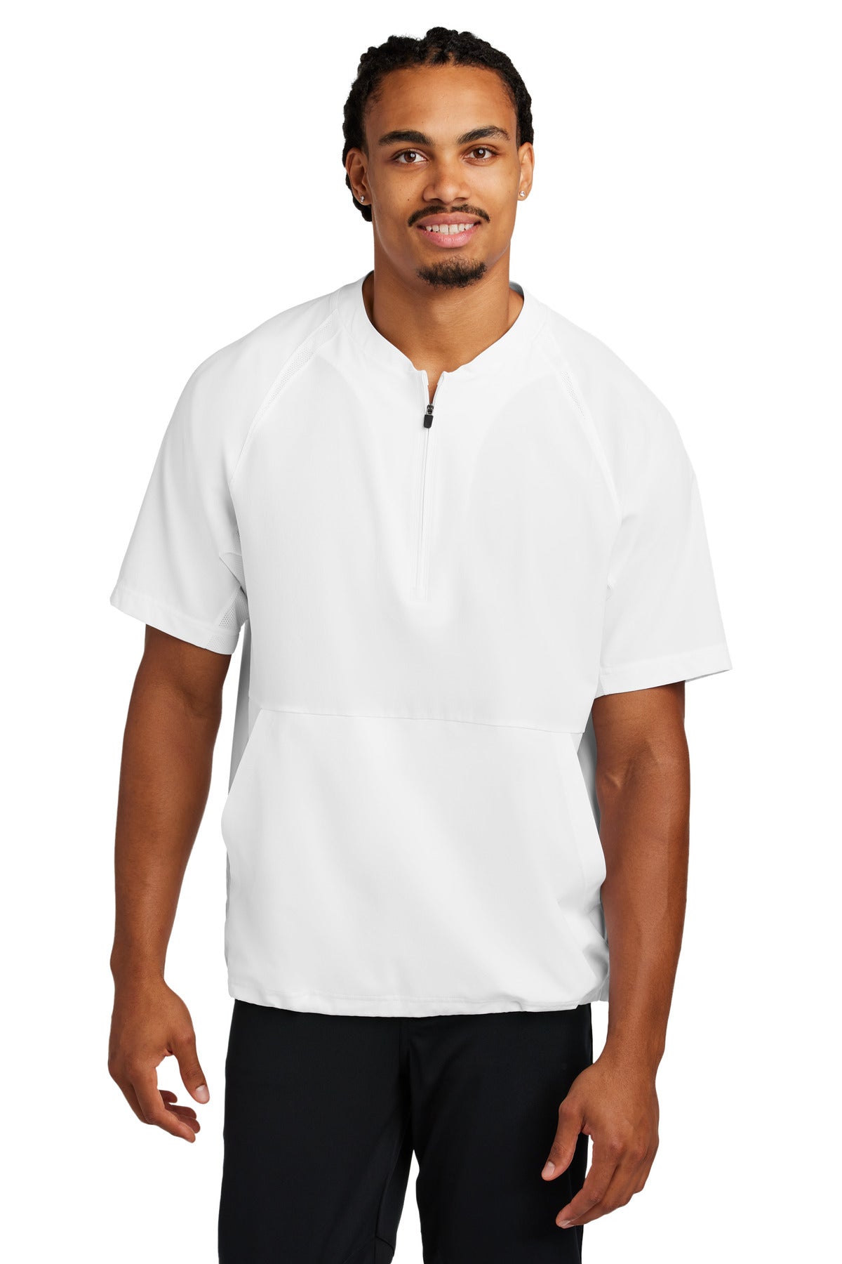 Sport-Tek JST489: Repeat 1/2-Zip Short Sleeve Jacket
