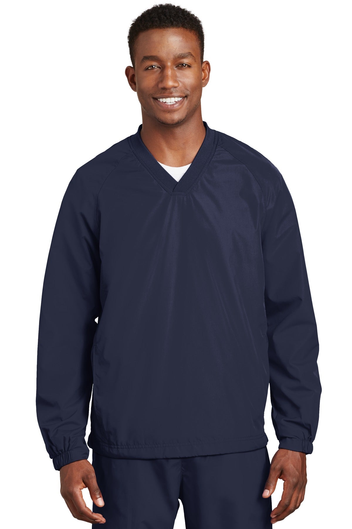Sport-Tek JST72: V-Neck Raglan Wind Shirt