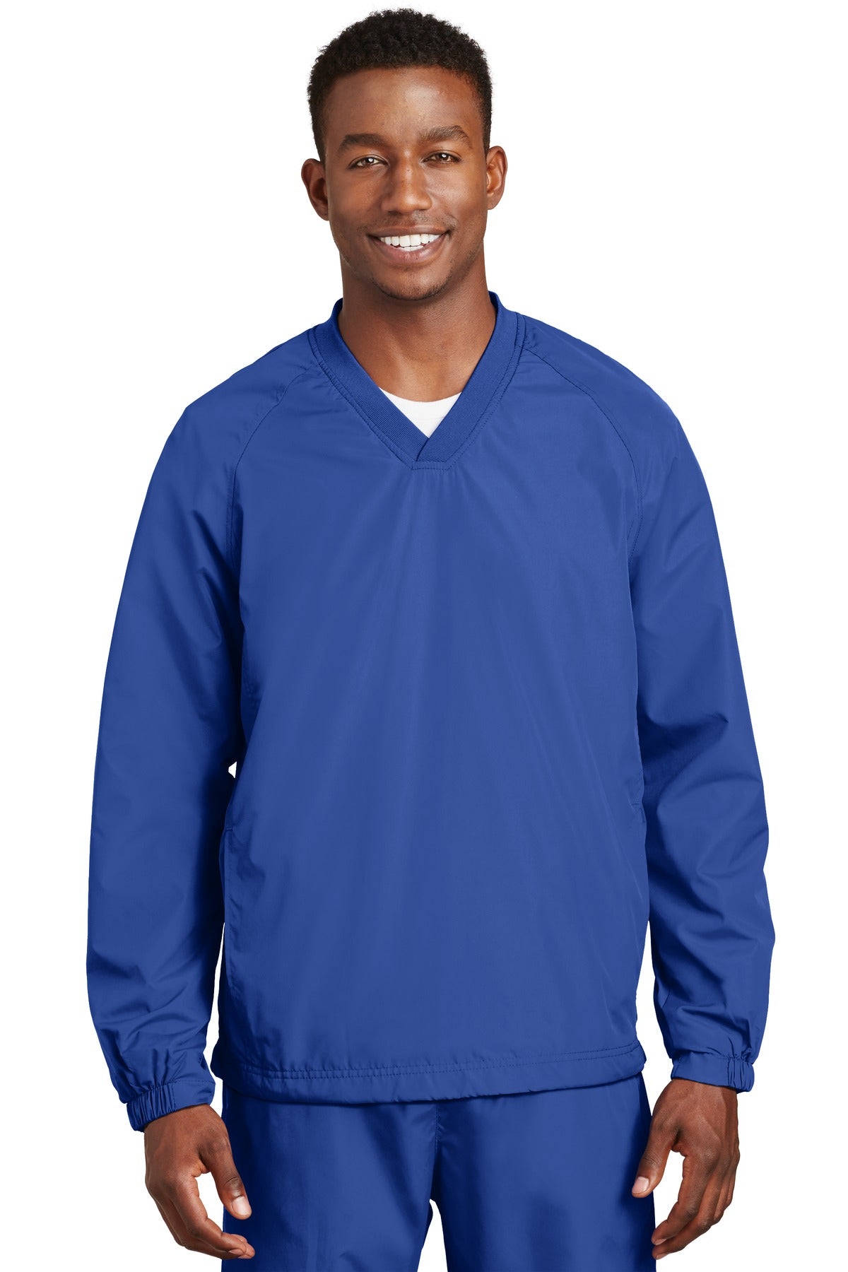 Sport-Tek JST72: V-Neck Raglan Wind Shirt
