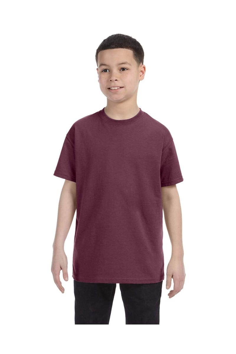 Jerzees 29B: Youth DRI-POWER ACTIVE T-Shirt in Vint Hth Maroon